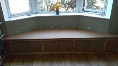 Bench cupboard with doors