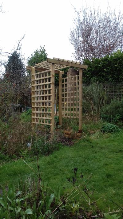 Garden arch with trellis