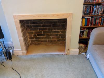 Fireplace surround in pine