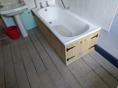 Bespoke bath panel with doors