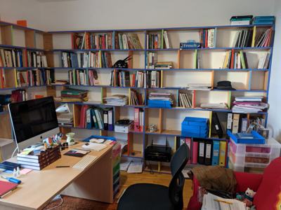 'Oz' shelves in living room
