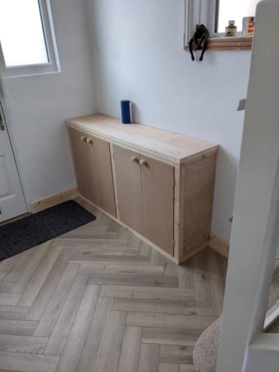 Three-door hallway cupboard
